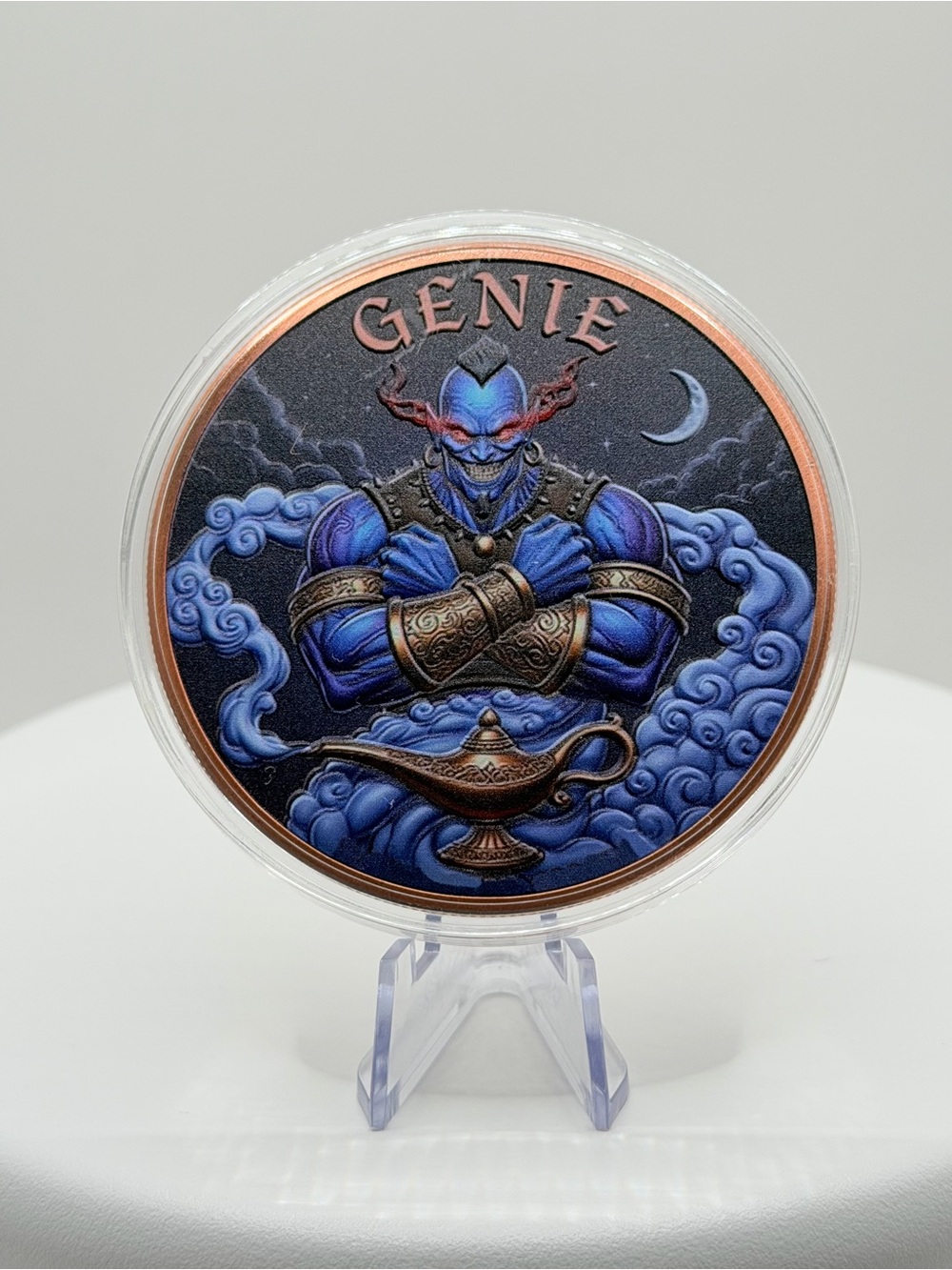 2026 Republic of Liberia 5 oz Genie Colorized Copper High Relief Coin
